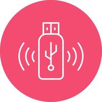 Usb Multi Color Circle Icon vector