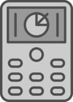 Device Line Filled Greyscale Icon Design vector