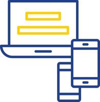 Responsive Website Line Two Colour Icon Design vector