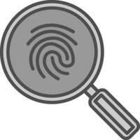 Magnifying Glass Line Filled Greyscale Icon Design vector