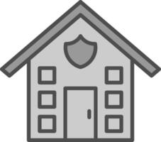 House Line Filled Greyscale Icon Design vector