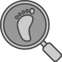 Footprint Line Filled Greyscale Icon Design vector