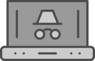 Spy Line Filled Greyscale Icon Design vector