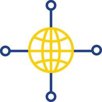 Networking Line Two Colour Icon Design vector