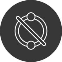 Piercing Line Inverted Icon Design vector