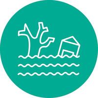 Flood Multi Color Circle Icon vector