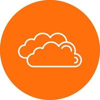 Clouds Multi Color Circle Icon vector