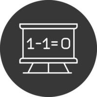 Maths Line Inverted Icon Design vector