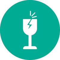Fragile Multi Color Circle Icon vector
