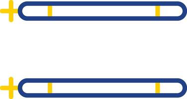 Sticks Line Two Colour Icon Design vector