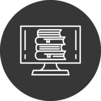 OnLine Inverted Multi Circle Library Line Inverted Icon Design vector