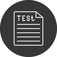 Test Line Inverted Icon Design vector