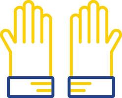 Glove Line Two Colour Icon Design vector