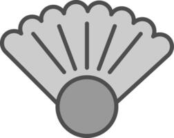 Shell Line Filled Greyscale Icon Design vector