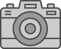 Photo Camera Line Filled Greyscale Icon Design vector