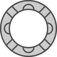 Rubber Ring Line Filled Greyscale Icon Design vector