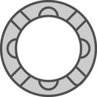 Rubber Ring Line Filled Greyscale Icon Design vector