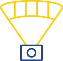 Paragliding Line Two Colour Icon Design vector