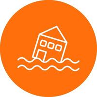 Flood Multi Color Circle Icon vector