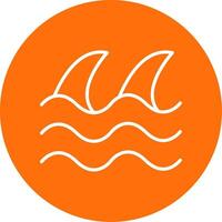 Wave Multi Color Circle Icon vector