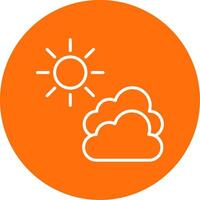 Clouds Multi Color Circle Icon vector