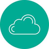 Cloud Multi Color Circle Icon vector