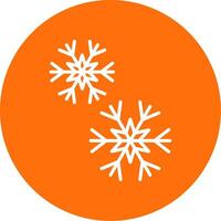 Snowflakes Multi Color Circle Icon vector