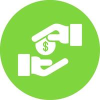 Donation Multi Color Circle Icon vector