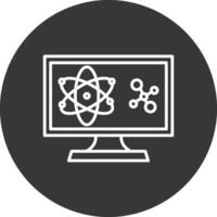 computadora Ciencias línea invertido icono diseño vector