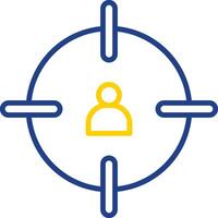 Headshot Line Two Colour Icon Design vector