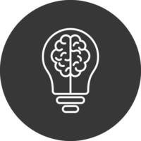 Brainstorm Line Inverted Icon Design vector