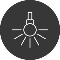 Headlight Line Inverted Icon Design vector