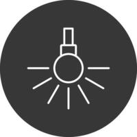 Headlight Line Inverted Icon Design vector