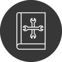 usuario manual línea invertido icono diseño vector