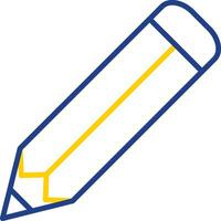 Pencil Line Two Colour Icon Design vector