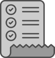 Check List Line Filled Greyscale Icon Design vector