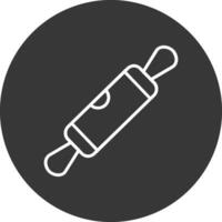 Rolling Pin Line Inverted Icon Design vector