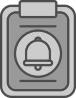 Clipboard Line Filled Greyscale Icon Design vector