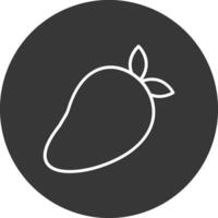 Mango Line Inverted Icon Design vector