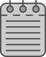 Checklist Line Filled Greyscale Icon Design vector