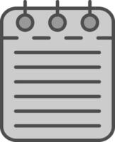 Checklist Line Filled Greyscale Icon Design vector