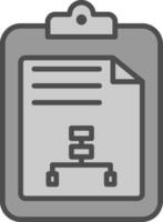 File Line Filled Greyscale Icon Design vector