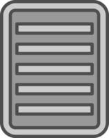 Note Line Filled Greyscale Icon Design vector