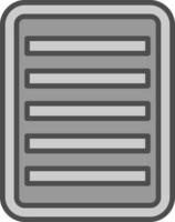 Note Line Filled Greyscale Icon Design vector