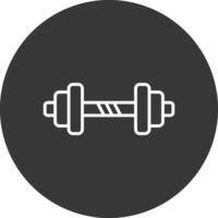 Barbell Line Inverted Icon Design vector