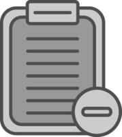 Notepad Line Filled Greyscale Icon Design vector