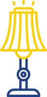 Floor Lamp Line Two Colour Icon Design vector