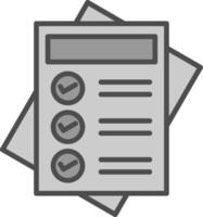 Notes Line Filled Greyscale Icon Design vector