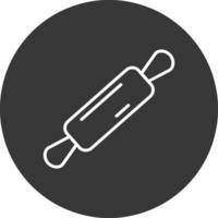 Rolling Pin Line Inverted Icon Design vector