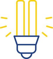 Light Bulb Line Two Colour Icon Design vector